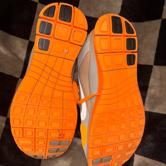 ORANGE AND GREY NIKE FREE TENNIS SHOES - Picture 3 of 3